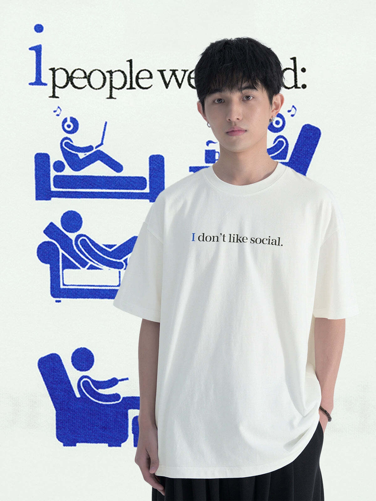 Introvert Tee - Y2K Summer Grunge, 90s Retro, Pastel Goth, Hip Hop Fashion for Women