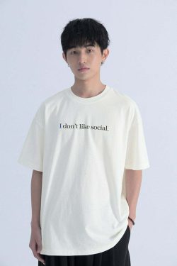 Introvert Tee - Y2K Summer Grunge, 90s Retro, Pastel Goth, Hip Hop Fashion for Women