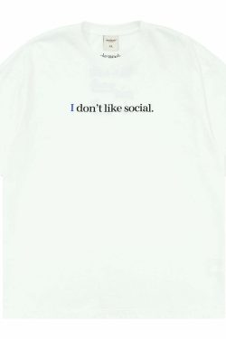 Introvert Tee - Y2K Summer Grunge, 90s Retro, Pastel Goth, Hip Hop Fashion for Women