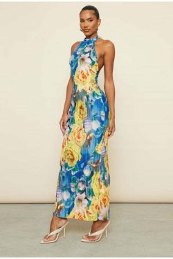 Isobel Floral Maxi Dress - Y2K Summer Outfit, 90s Fashion, Grunge, Retro Style, Pastel Goth