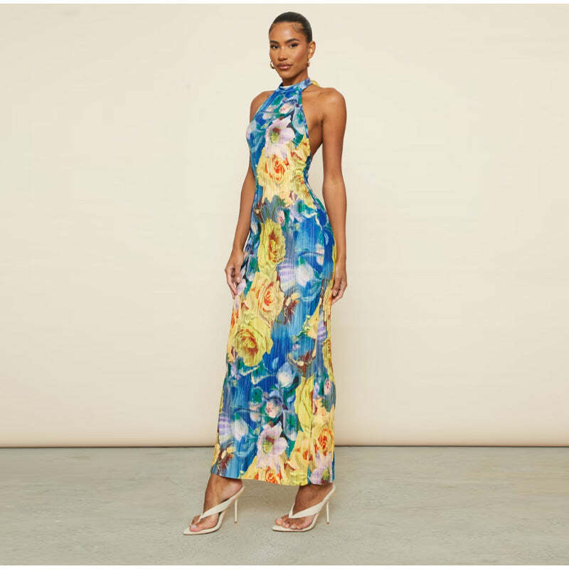 Isobel Floral Maxi Dress - Y2K Summer Outfit, 90s Fashion, Grunge, Retro Style, Pastel Goth