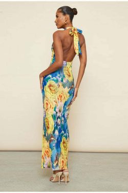 Isobel Floral Maxi Dress - Y2K Summer Outfit, 90s Fashion, Grunge, Retro Style, Pastel Goth