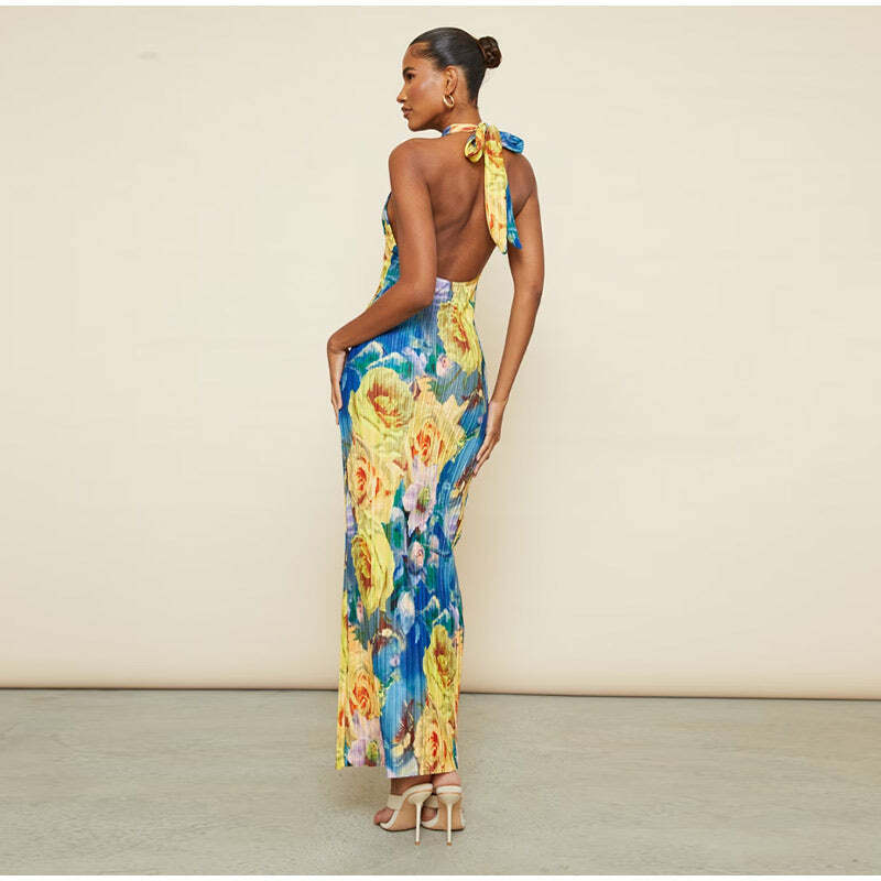 Isobel Floral Maxi Dress - Y2K Summer Outfit, 90s Fashion, Grunge, Retro Style, Pastel Goth