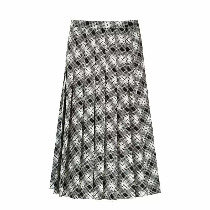Ivie Pleated Midi Skirt - Y2K Summer Outfit, 90s Fashion, Grunge, Retro Style, Y2K Skirt