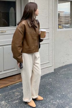Iyla Leather Jacket - Y2K Grunge & 90s Fashion, Retro Summer Outfits, Y2K Party & Club Style
