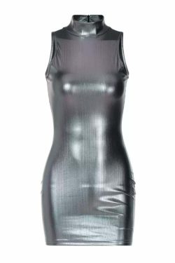 Izzy High Neck Mini Dress - Y2K Summer Outfit, 90s Grunge Fashion, Retro Party Look