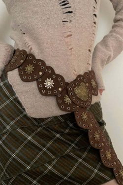 Janice Retro Heart Belt - Y2K Grunge, 90s Fashion, Gothic Y2K, Pastel Goth, Y2K Party