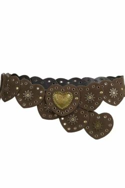 Janice Retro Heart Belt - Y2K Grunge, 90s Fashion, Gothic Y2K, Pastel Goth, Y2K Party
