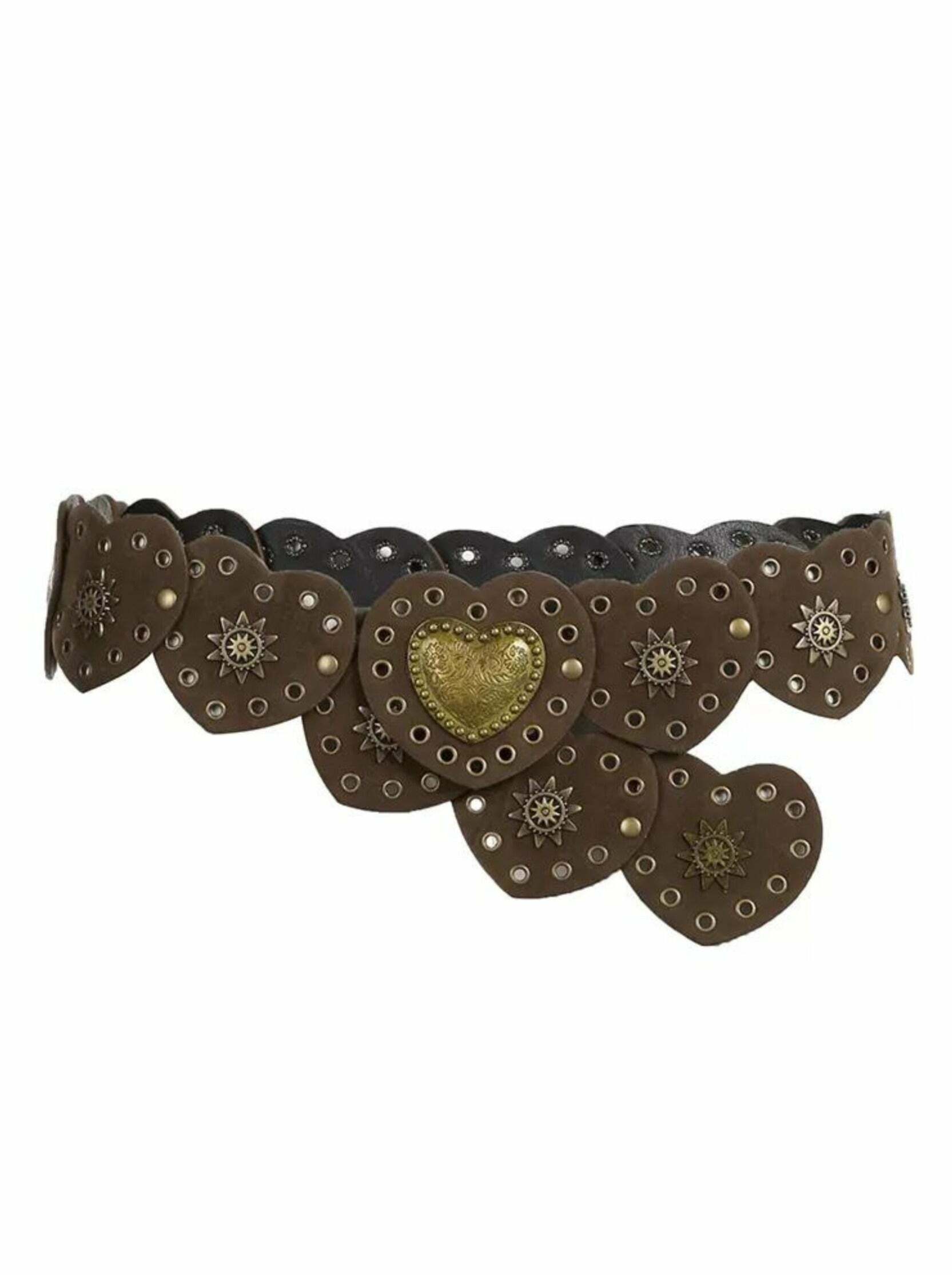 Janice Retro Heart Belt - Y2K Grunge, 90s Fashion, Gothic Y2K, Pastel Goth, Y2K Party