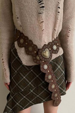 Janice Retro Heart Belt - Y2K Grunge, 90s Fashion, Gothic Y2K, Pastel Goth, Y2K Party