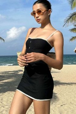 Jaslin Mini Dress - Y2K Summer Grunge Outfit, 90s Fashion, Retro Style, Pastel Goth Vibes