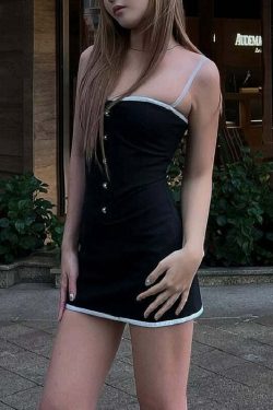 Jaslin Mini Dress - Y2K Summer Grunge Outfit, 90s Fashion, Retro Style, Pastel Goth Vibes