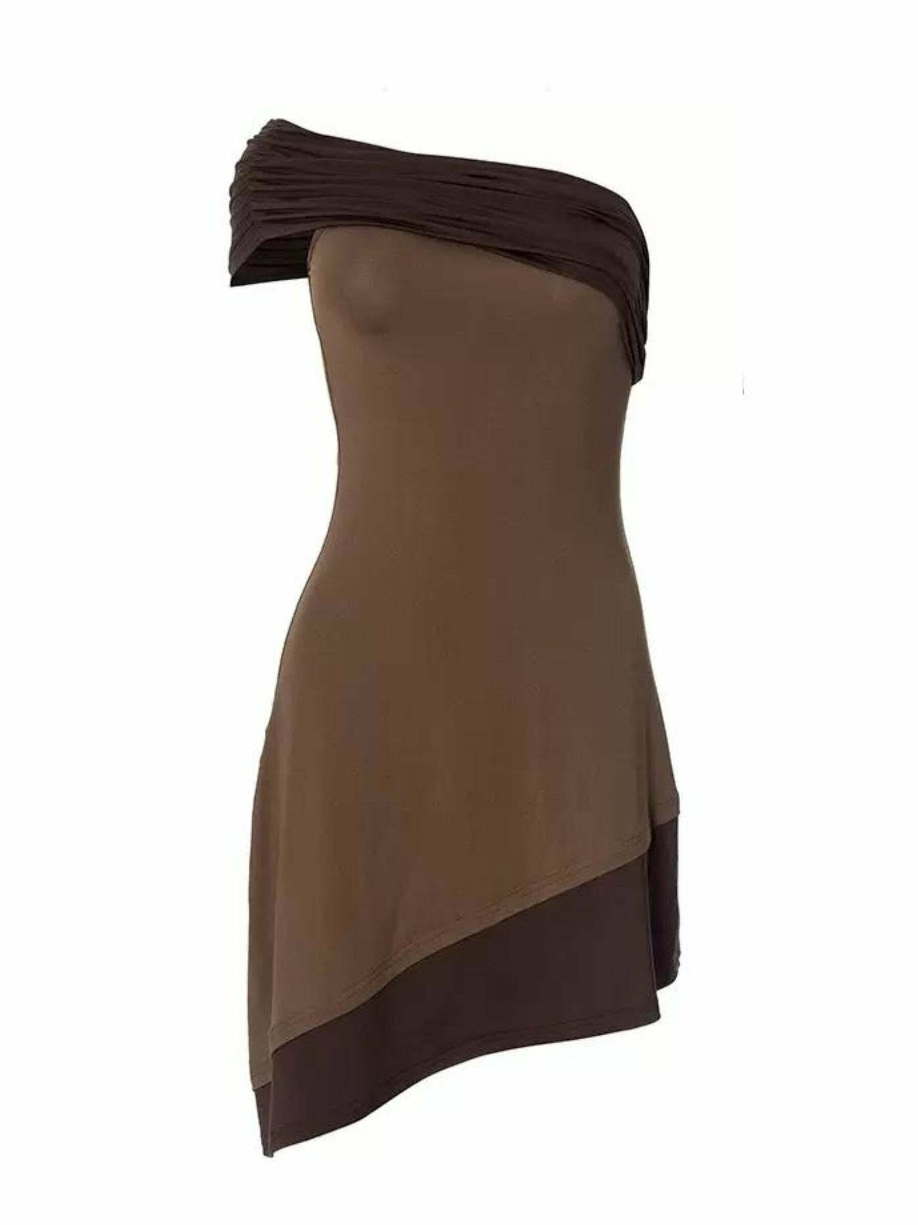 Jaxyn One Shoulder Mini Dress - Y2K Summer, 90s Grunge, Retro Party, Pastel Goth, Y2K Club