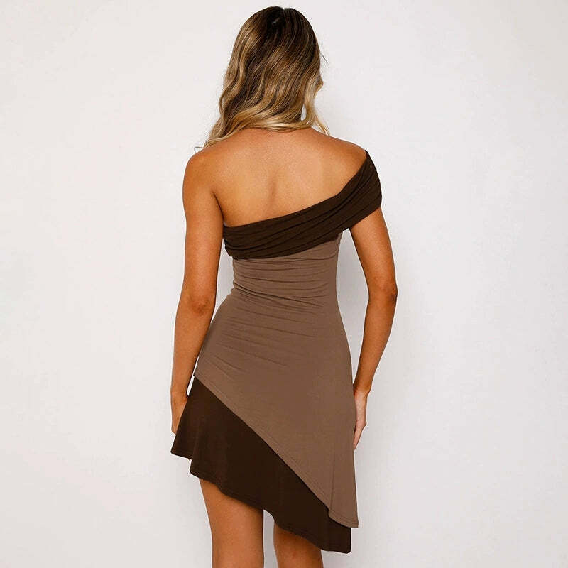 Jaxyn One Shoulder Mini Dress - Y2K Summer, 90s Grunge, Retro Party, Pastel Goth, Y2K Club