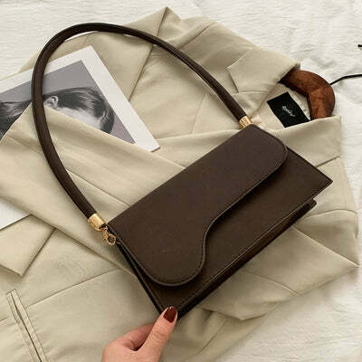 Jazelle Minimal Shoulder Bag - Y2K Summer, 90s Grunge, Retro Style, Y2K Party & Club Outfits
