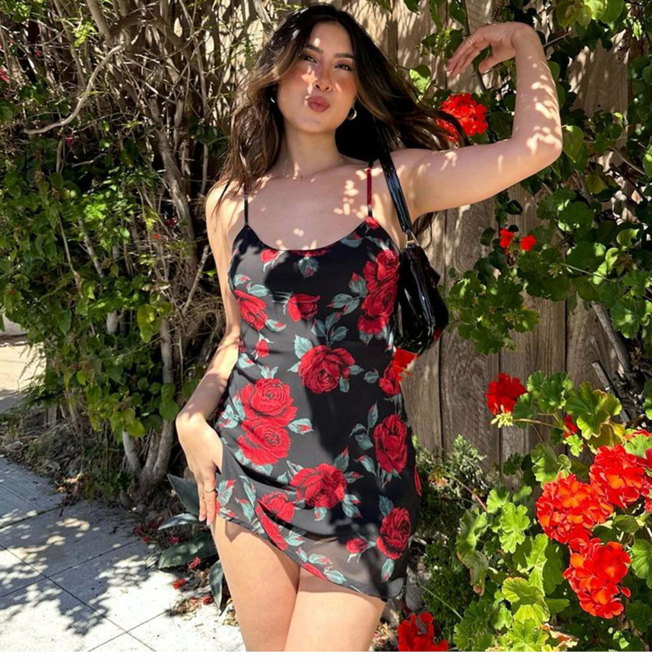 Jenaya Rose Print Mesh Mini Dress - Y2K Summer Outfit, 90s Fashion, Grunge, Retro Style