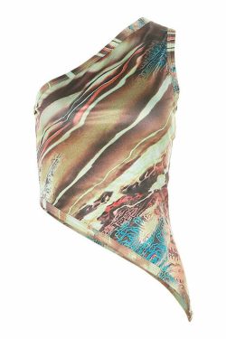 Jennie One Shoulder Top - Y2K Summer Grunge, 90s Retro, Pastel Goth, Y2K Party & Club Outfits