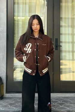 Jennie Retro College Jacket - Y2K Summer, 90s Fashion, Grunge, Y2K Party & Club Outfits