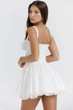 Jessia Corset Mini Dress - Y2K Summer, 90s Grunge, Retro Party, Gothic, Popstar, Pastel Goth Out