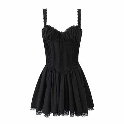 Jessia Corset Mini Dress - Y2K Summer, 90s Grunge, Retro Party, Gothic, Popstar, Pastel Goth Out