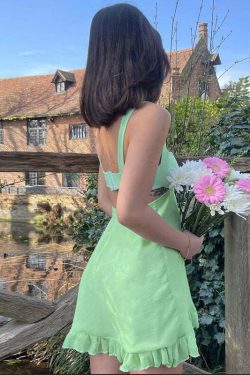 Jessia Mini Ruffle Dress - Y2K Summer Outfit, 90s Fashion, Grunge, Retro Style, Pastel Goth