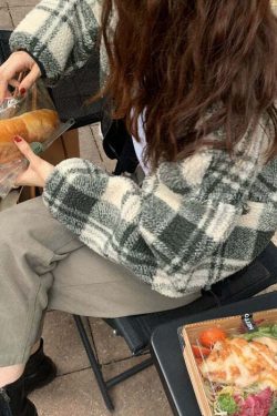 Joana Wool Bomber Jacket - Y2K Summer Grunge, 90s Retro, Pastel Goth, Y2K Party & Club Out