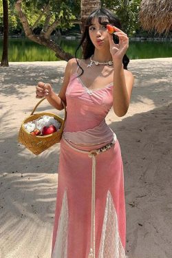 Joella Y2K Top & Skirt Set - 90s Grunge, Retro Summer Outfit, Pastel Goth, Y2K Party Fashion