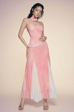 Joella Y2K Top & Skirt Set - 90s Grunge, Retro Summer Outfit, Pastel Goth, Y2K Party Fashion