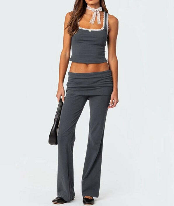 Johana Pants Set - Y2K Summer & 90s Grunge Outfit, Retro Style, Y2K Club & Party Fashion
