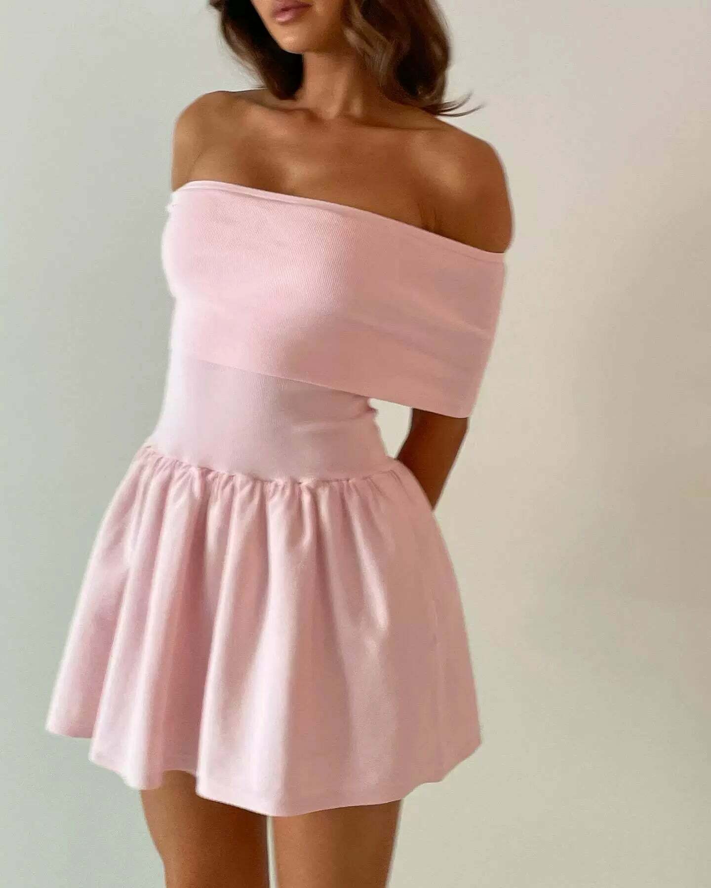 Josilyn Off Shoulder Mini Dress - Y2K Summer, 90s Fashion, Grunge, Retro, Party & Club Outfits