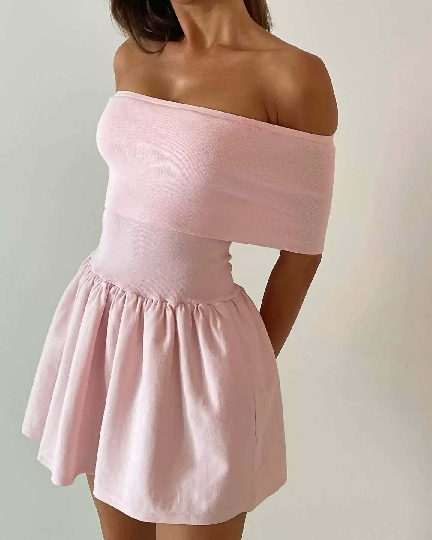 Josilyn Off Shoulder Mini Dress - Y2K Summer, 90s Fashion, Grunge, Retro, Party & Club Outfits