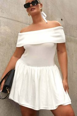 Josilyn Off Shoulder Mini Dress - Y2K Summer, 90s Fashion, Grunge, Retro, Party & Club Outfits