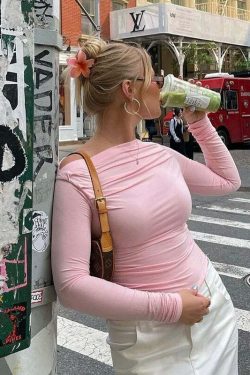 Jude Long Sleeve Top - Y2K Summer Grunge, 90s Retro, Pastel Goth, Y2K Club & Party Outfits