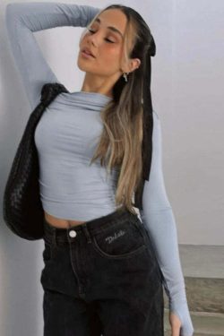 Jude Long Sleeve Top - Y2K Summer Grunge, 90s Retro, Pastel Goth, Y2K Club & Party Outfits