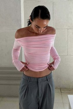 Jude Long Sleeve Top - Y2K Summer Grunge, 90s Retro, Pastel Goth, Y2K Club & Party Outfits
