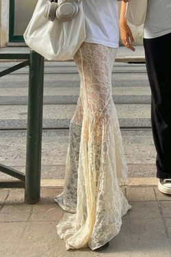 Jurnee Lace Maxi Skirt - Y2K Summer Grunge Outfit, 90s Fashion, Retro Style, Gothic Y2K Vibes