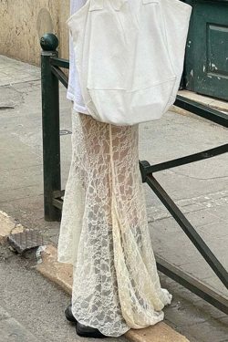 Jurnee Lace Maxi Skirt - Y2K Summer Grunge Outfit, 90s Fashion, Retro Style, Gothic Y2K Vibes