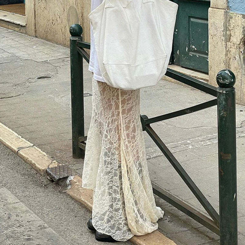 Jurnee Lace Maxi Skirt - Y2K Summer Grunge Outfit, 90s Fashion, Retro Style, Gothic Y2K Vibes