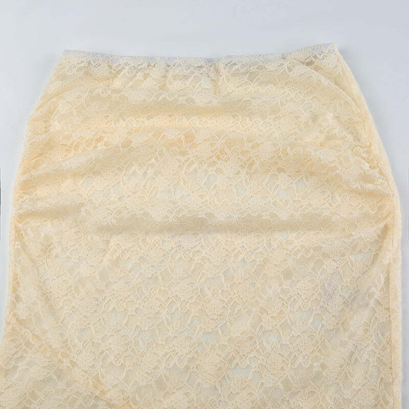 Jurnee Lace Maxi Skirt - Y2K Summer Grunge Outfit, 90s Fashion, Retro Style, Gothic Y2K Vibes