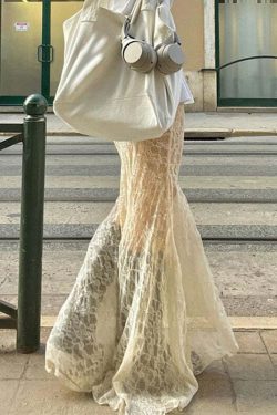 Jurnee Lace Maxi Skirt - Y2K Summer Grunge Outfit, 90s Fashion, Retro Style, Gothic Y2K Vibes