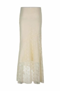 Jurnee Lace Maxi Skirt - Y2K Summer Grunge Outfit, 90s Fashion, Retro Style, Gothic Y2K Vibes
