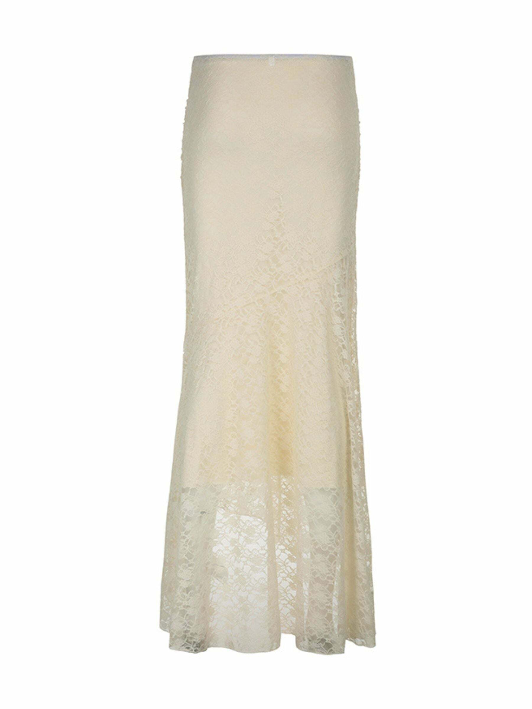 Jurnee Lace Maxi Skirt - Y2K Summer Grunge Outfit, 90s Fashion, Retro Style, Gothic Y2K Vibes