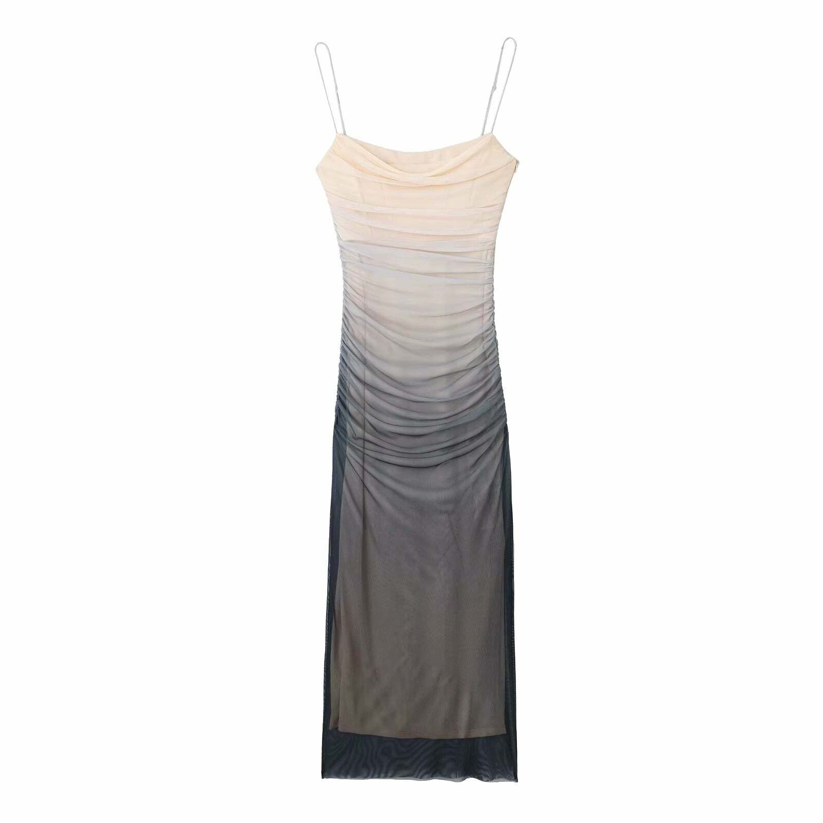 Kaari Mesh Maxi Dress - Y2K Summer Grunge, 90s Retro, Pastel Goth, Y2K Party & Club Outfits