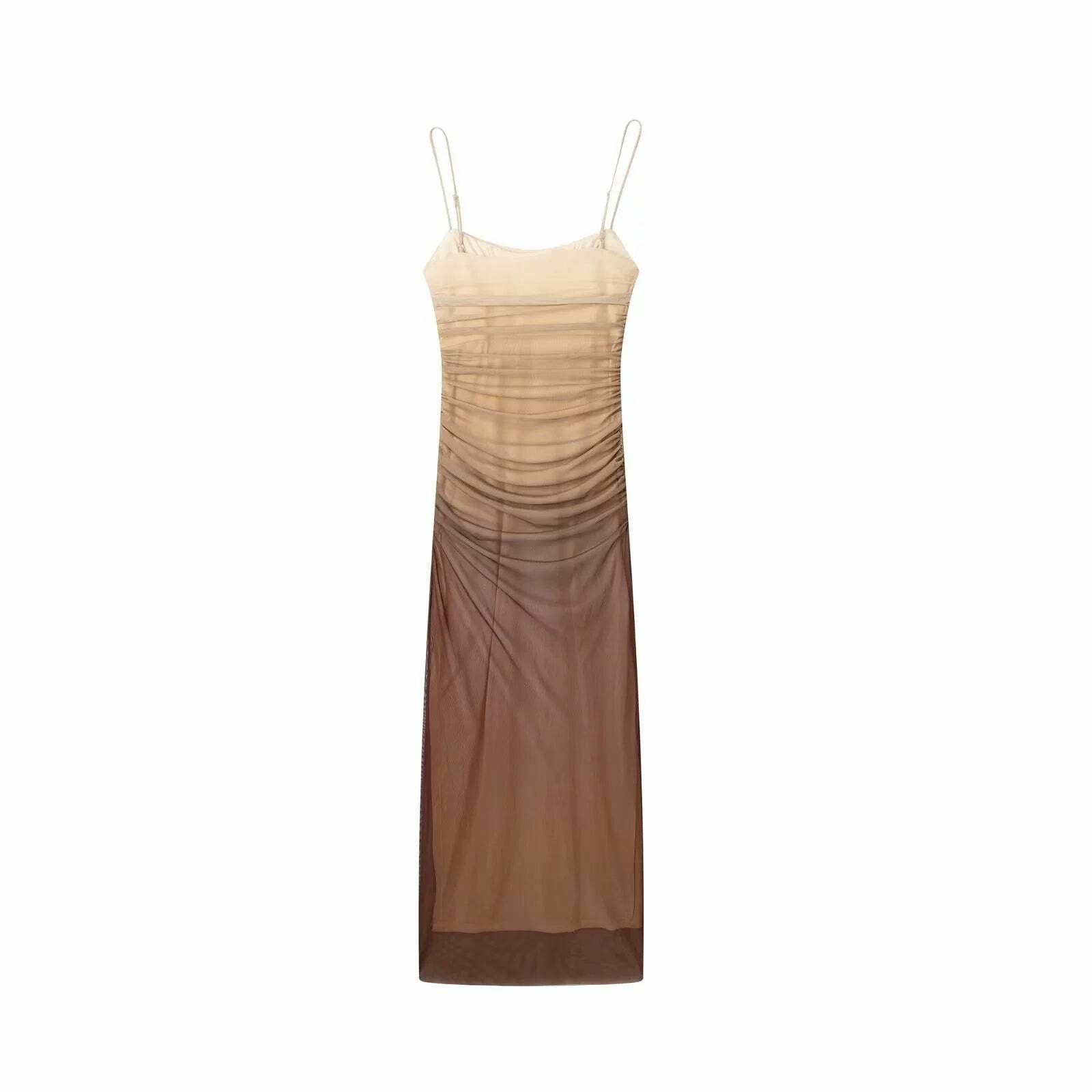 Kaari Mesh Maxi Dress - Y2K Summer Grunge, 90s Retro, Pastel Goth, Y2K Party & Club Outfits