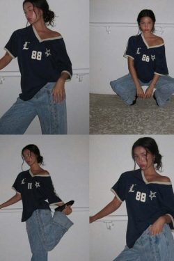 Kai Loose Fit T-Shirt Top - Y2K Summer, 90s Grunge, Retro Style, Baby Tees, Y2K Club Out