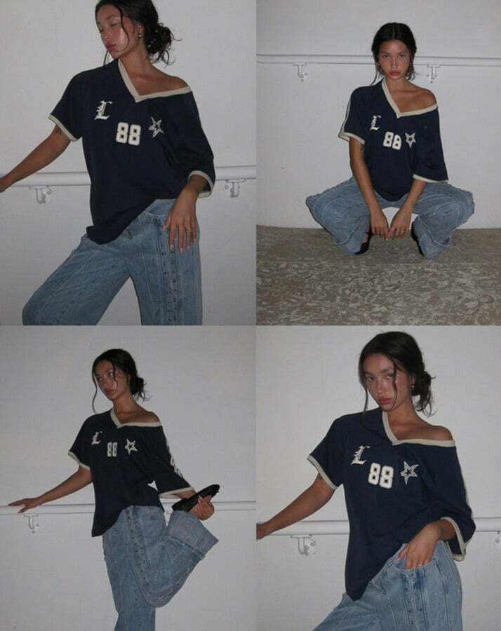 Kai Loose Fit T-Shirt Top - Y2K Summer, 90s Grunge, Retro Style, Baby Tees, Y2K Club Out