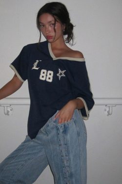 Kai Loose Fit T-Shirt Top - Y2K Summer, 90s Grunge, Retro Style, Baby Tees, Y2K Club Out