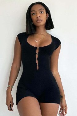 Kai Short Sleeve Romper - Y2K Summer Outfit, 90s Fashion, Grunge, Retro Style, Baby Tees, Y2K