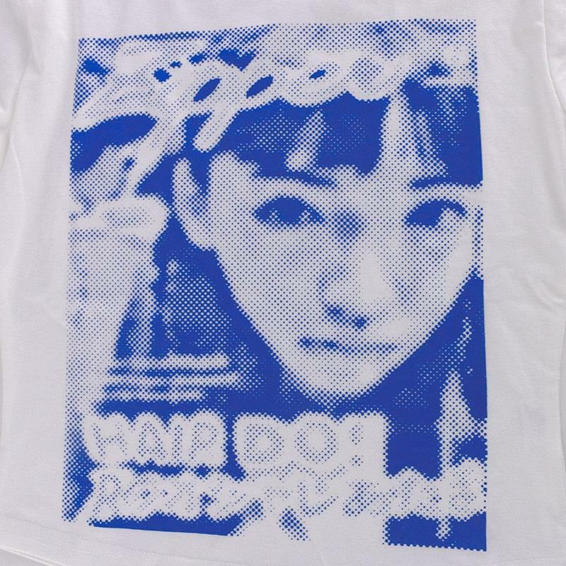 Kara Y2K 90s Graphic Print Sleeved T-Shirt - Retro Grunge Summer Outfit, Y2K Fashion Top