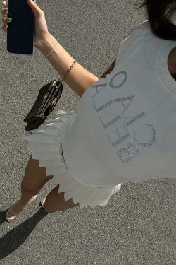 Kari Pleated Short Skirt - Y2K Summer Grunge Outfit, 90s Fashion, Retro Goth Style